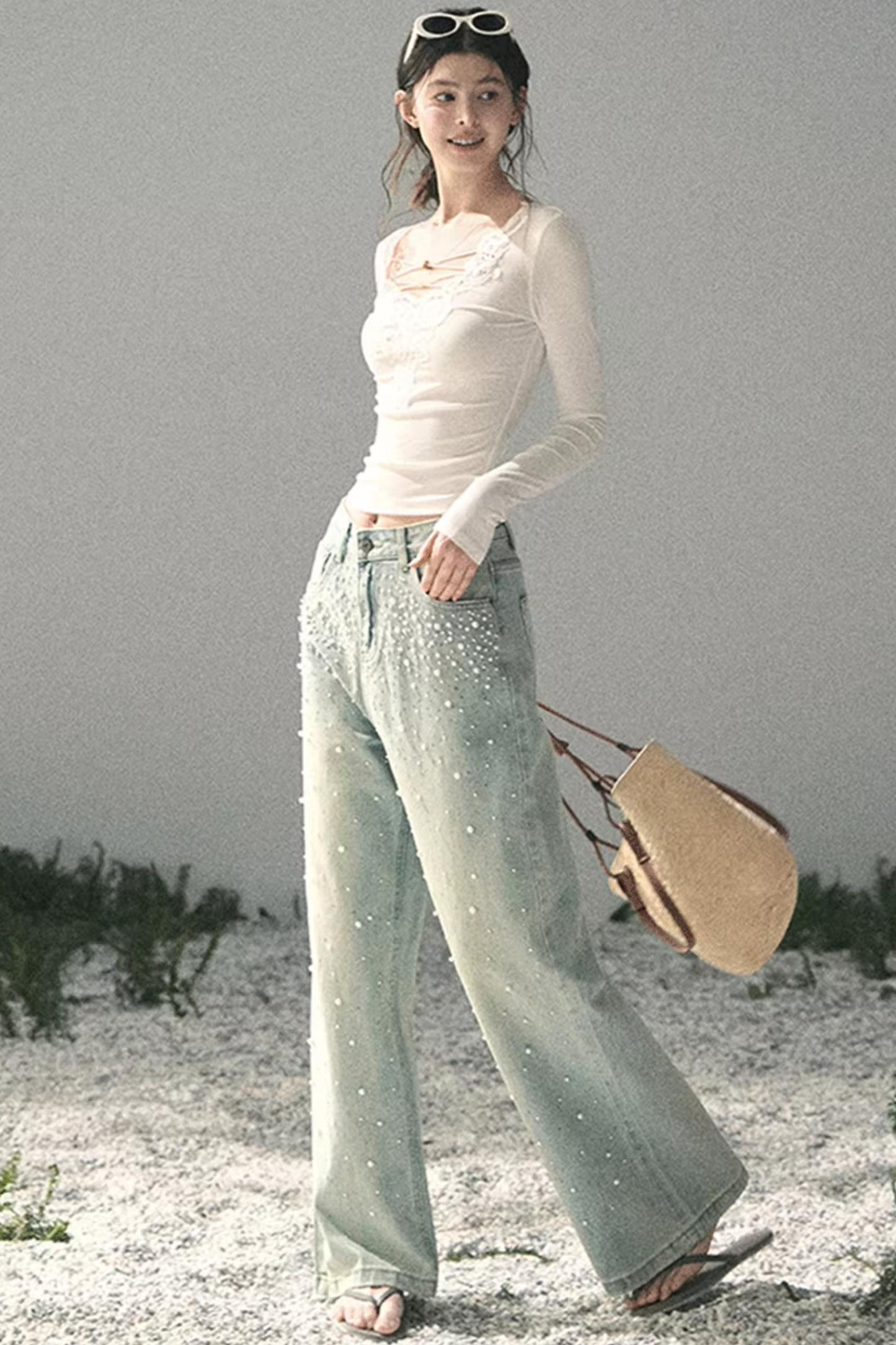 Lace V-Neck Summer Top