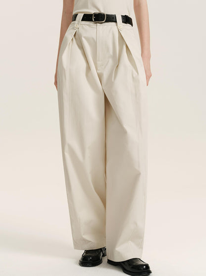 High Waist Pleated Suit Pants