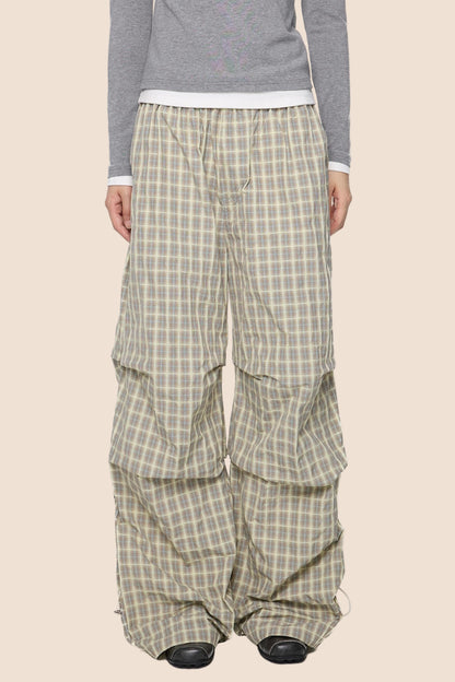 Vintage Drape Wide-Leg Pants