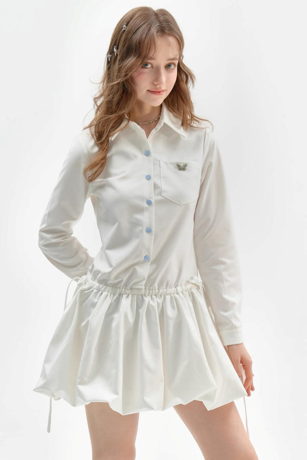 College Style Polo Collar Dress