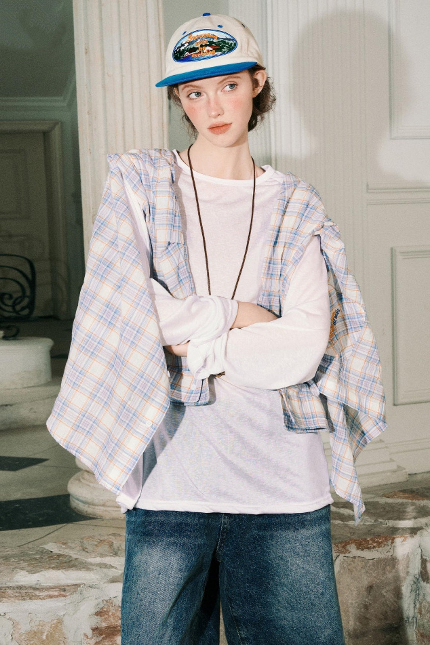 Town Smocked Long Sleeve Tee