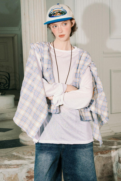 Town Smocked Long Sleeve Tee