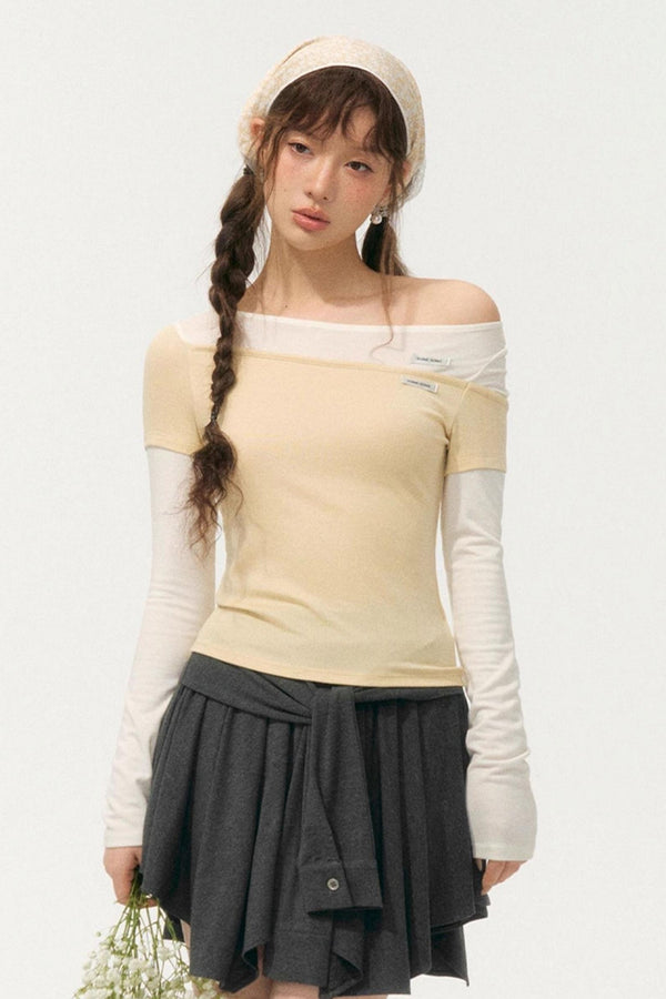 Color-Block Knit Tee