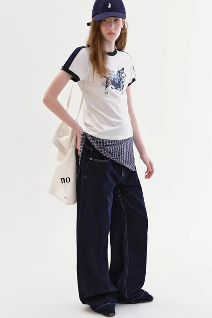 T-Shirt Retrò Color Block