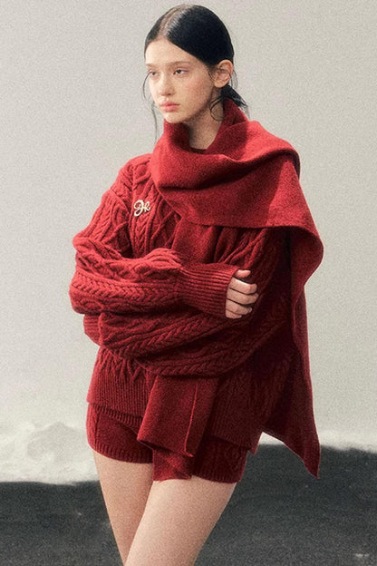 Zurich Knit Sweater Shorts Set-Up