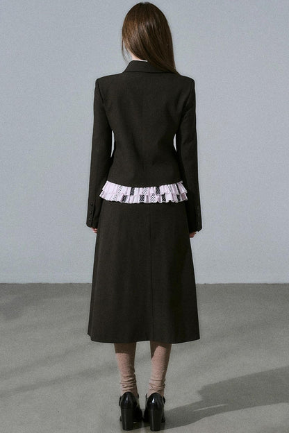 Japanese Girl Pleated Jacket Set-Up