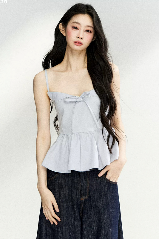 Ruffled Bow Camisole Top