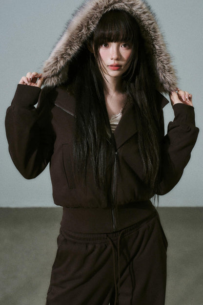 Versatile Fur Collar Jacket