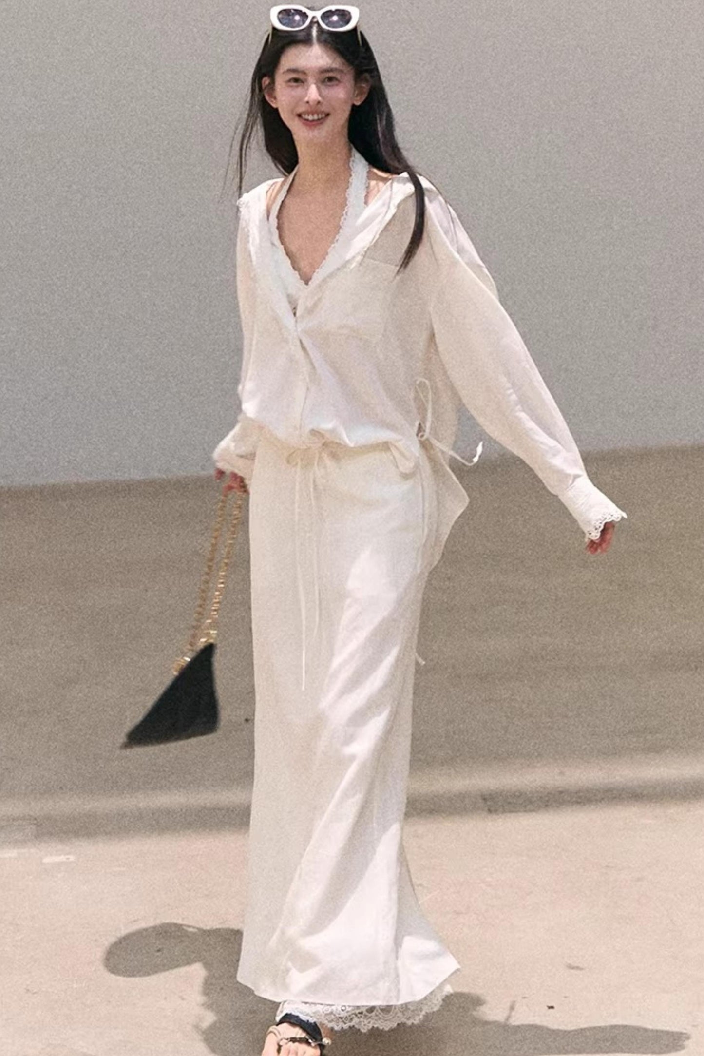 Lyocell Lace Vacation Shirt Set-Up