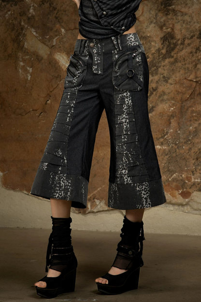 Punk Dark Flared Pants