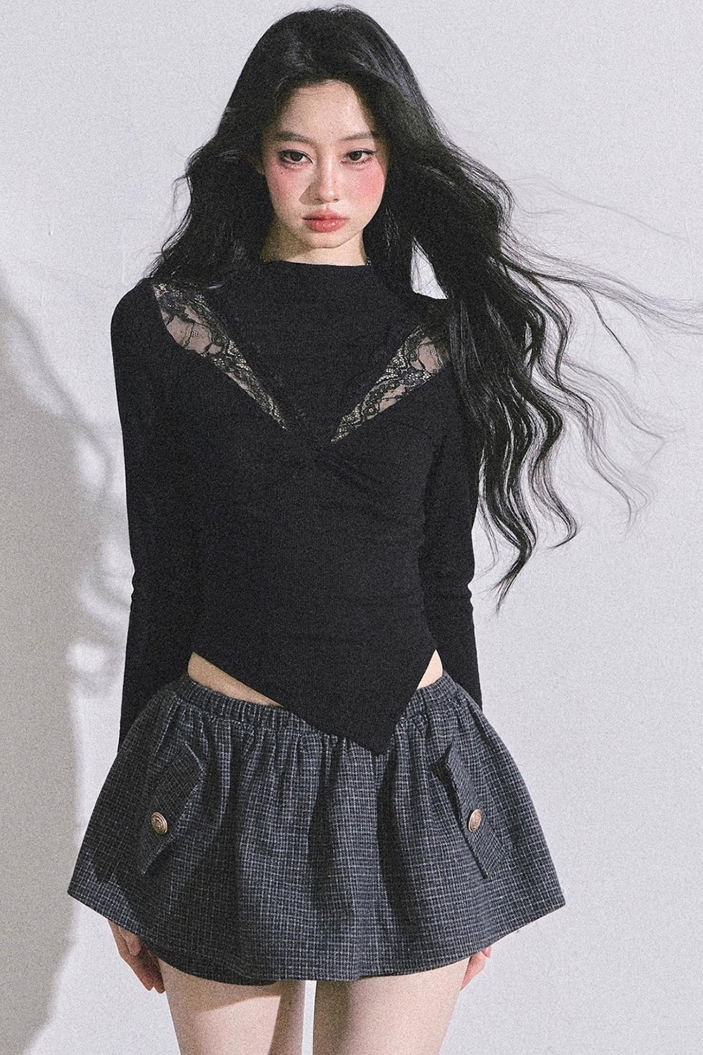 Lace Pure Desire Sexy Knitted T-Shirt