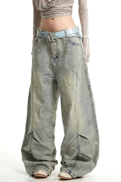 Vintage Love Wide-Leg Denim Trousers