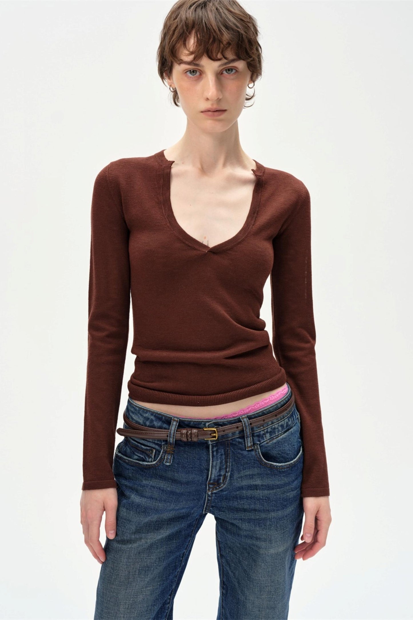 Glass Neck Knitted Base Top