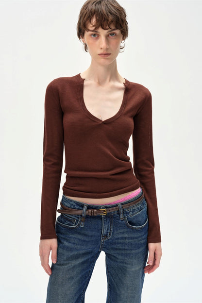 Glass Neck Knitted Base Top