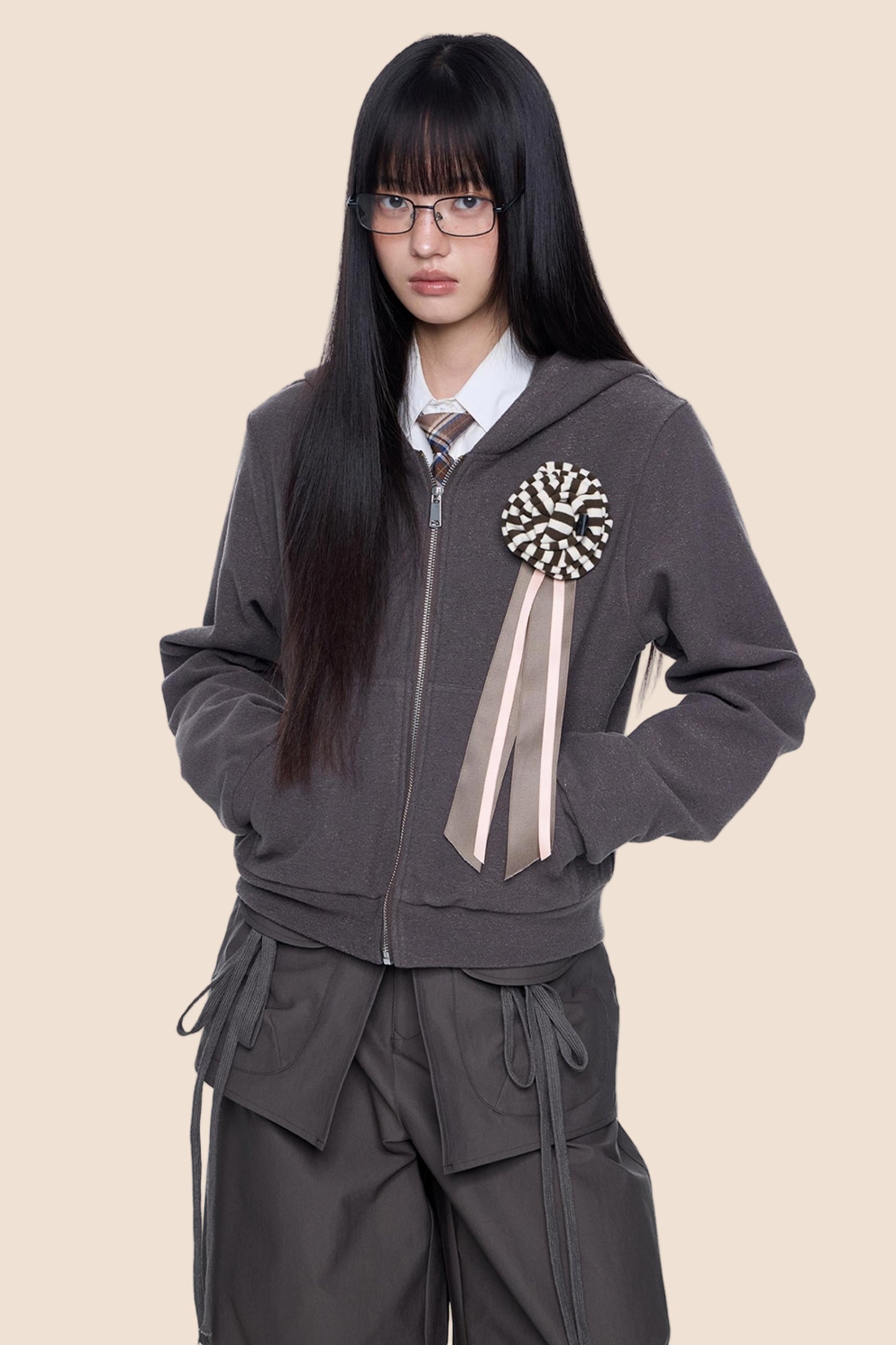 Devil Horn Short Hoodie Sweatshirt