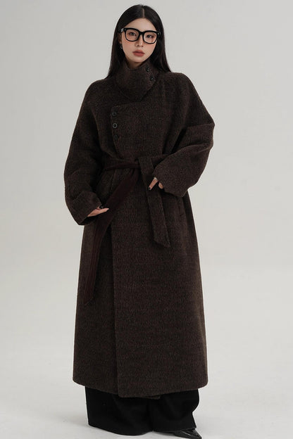 High Neck Wool Coat