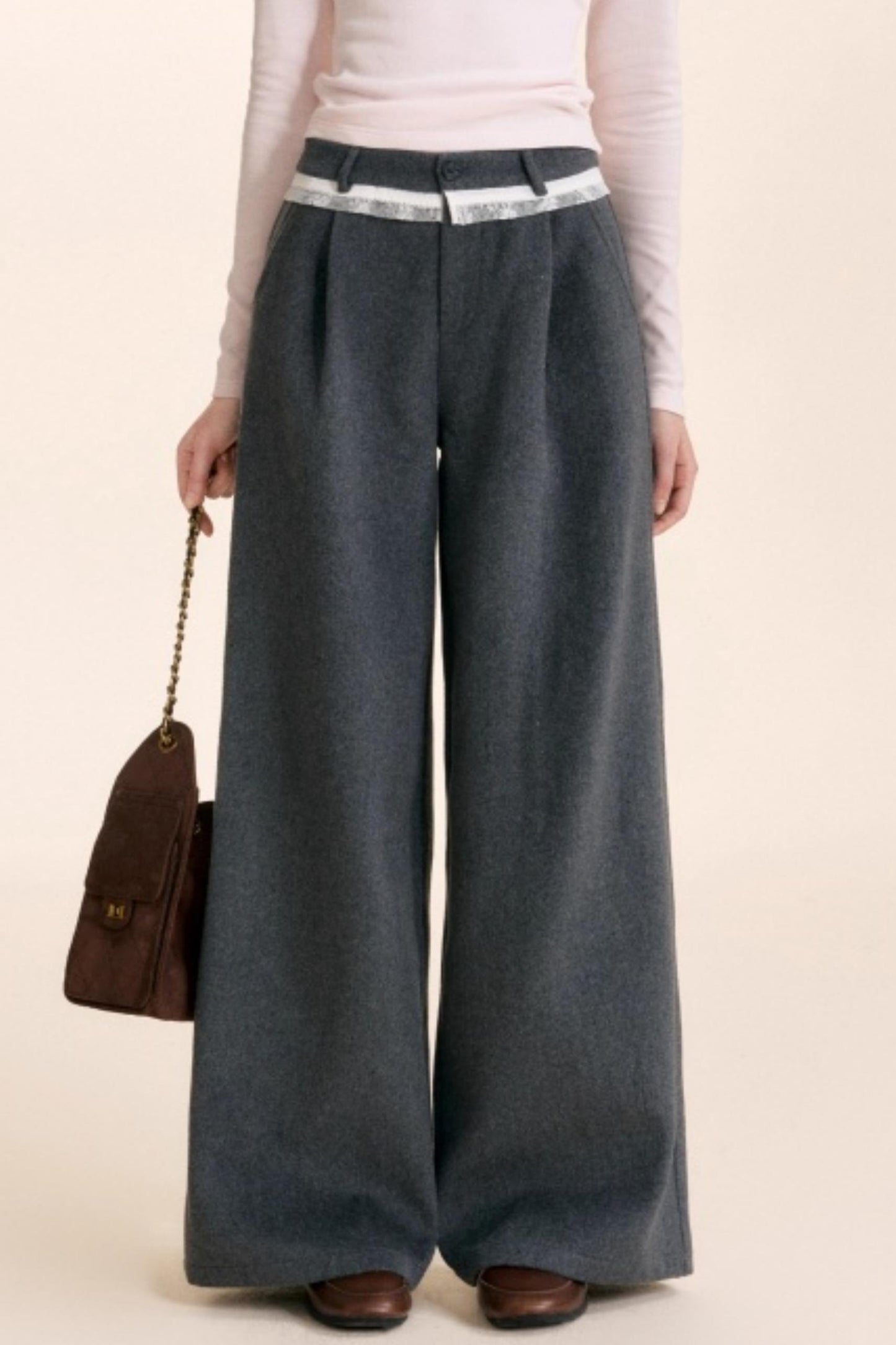 Romantic Lace Woolen Pants