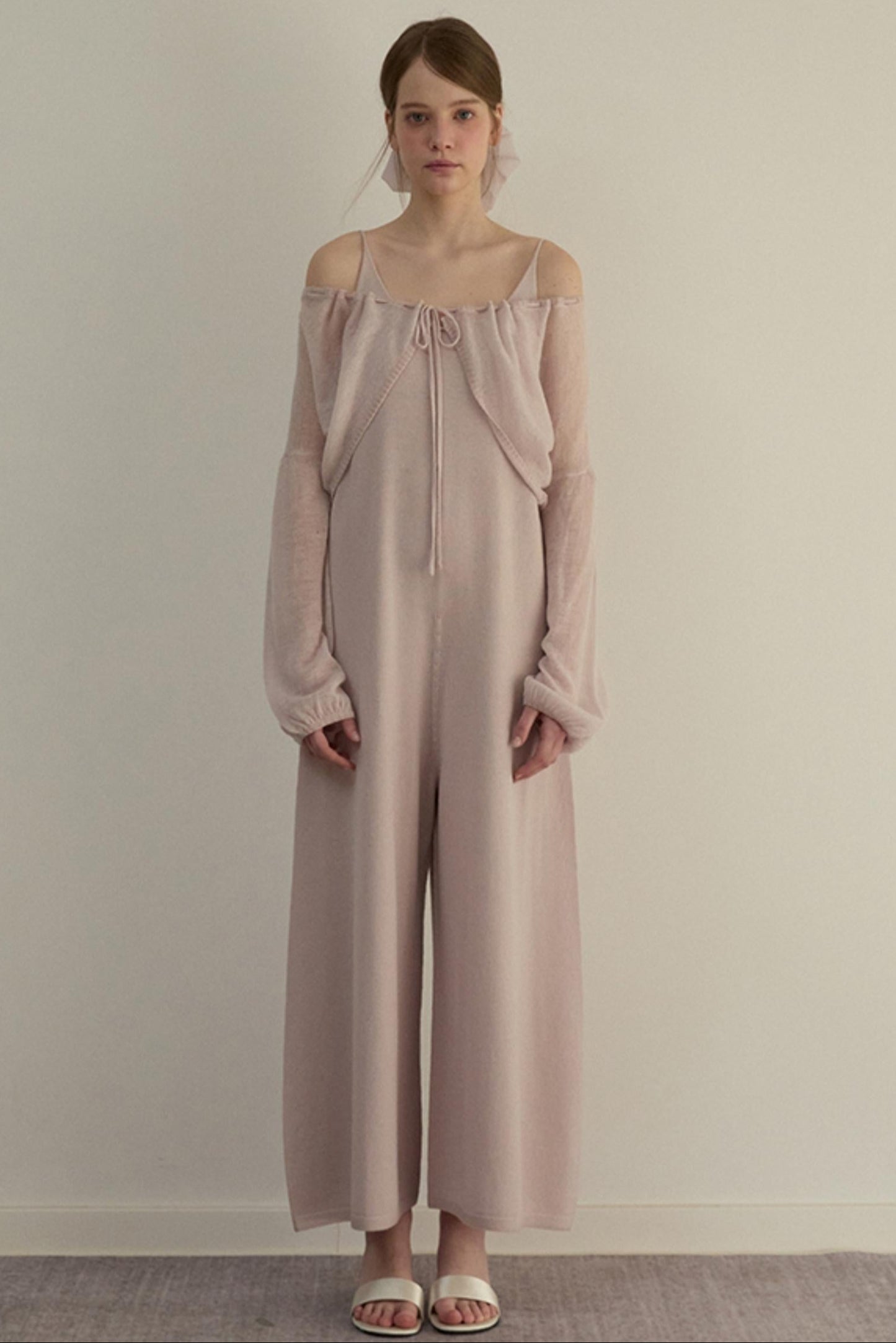 Pink Duo One-piece Pants Set-Up