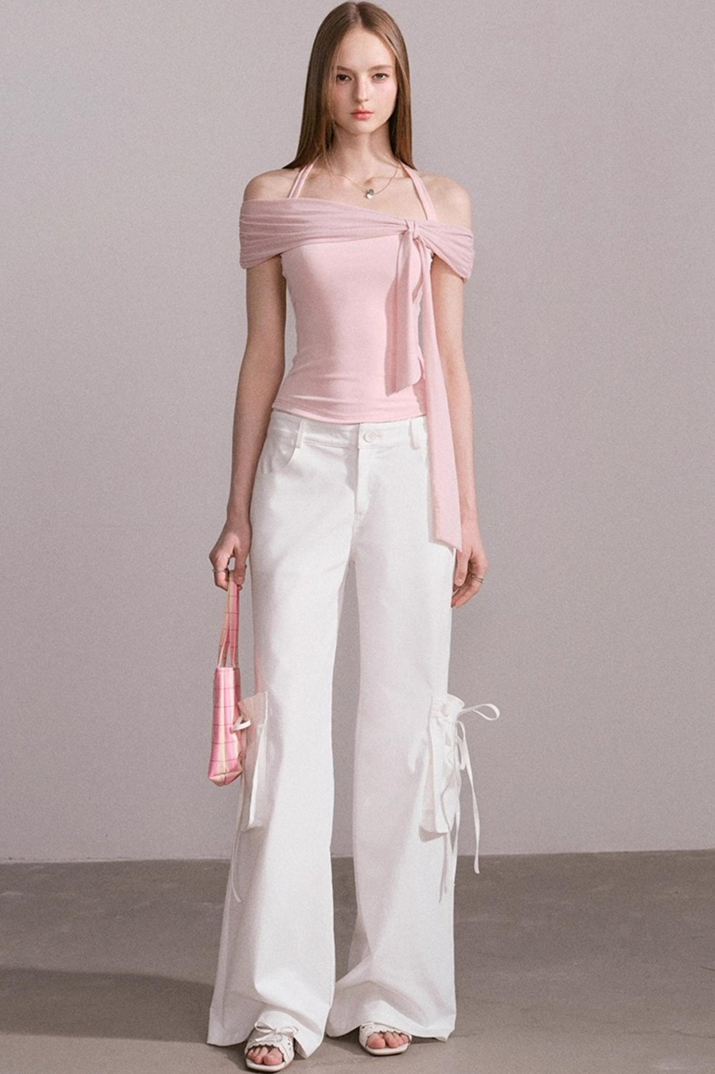 One-Shoulder Mesh Top