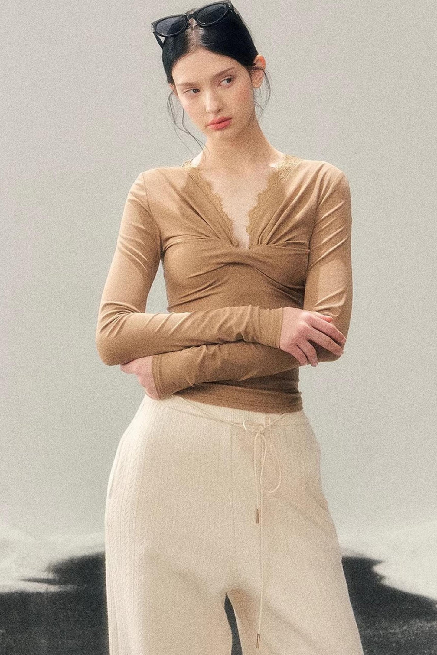 Ancient White Moonlight Lace Top