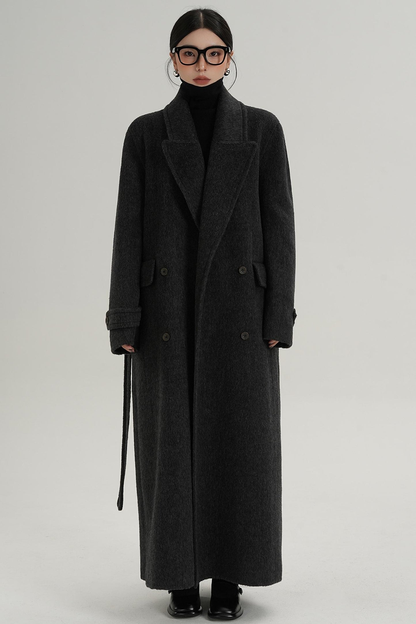 Woolen Long Silhouette Dress