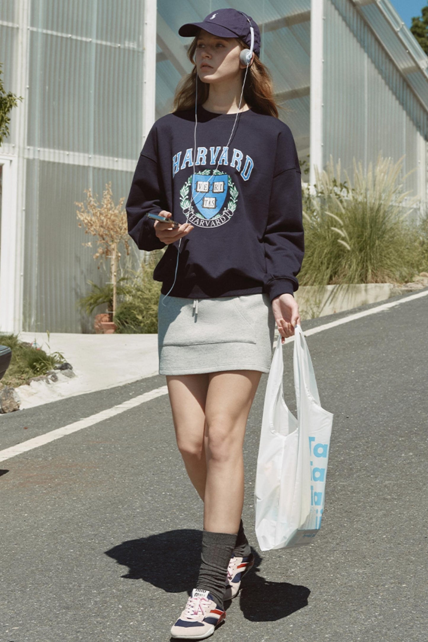 Retro Preppy Navy Top