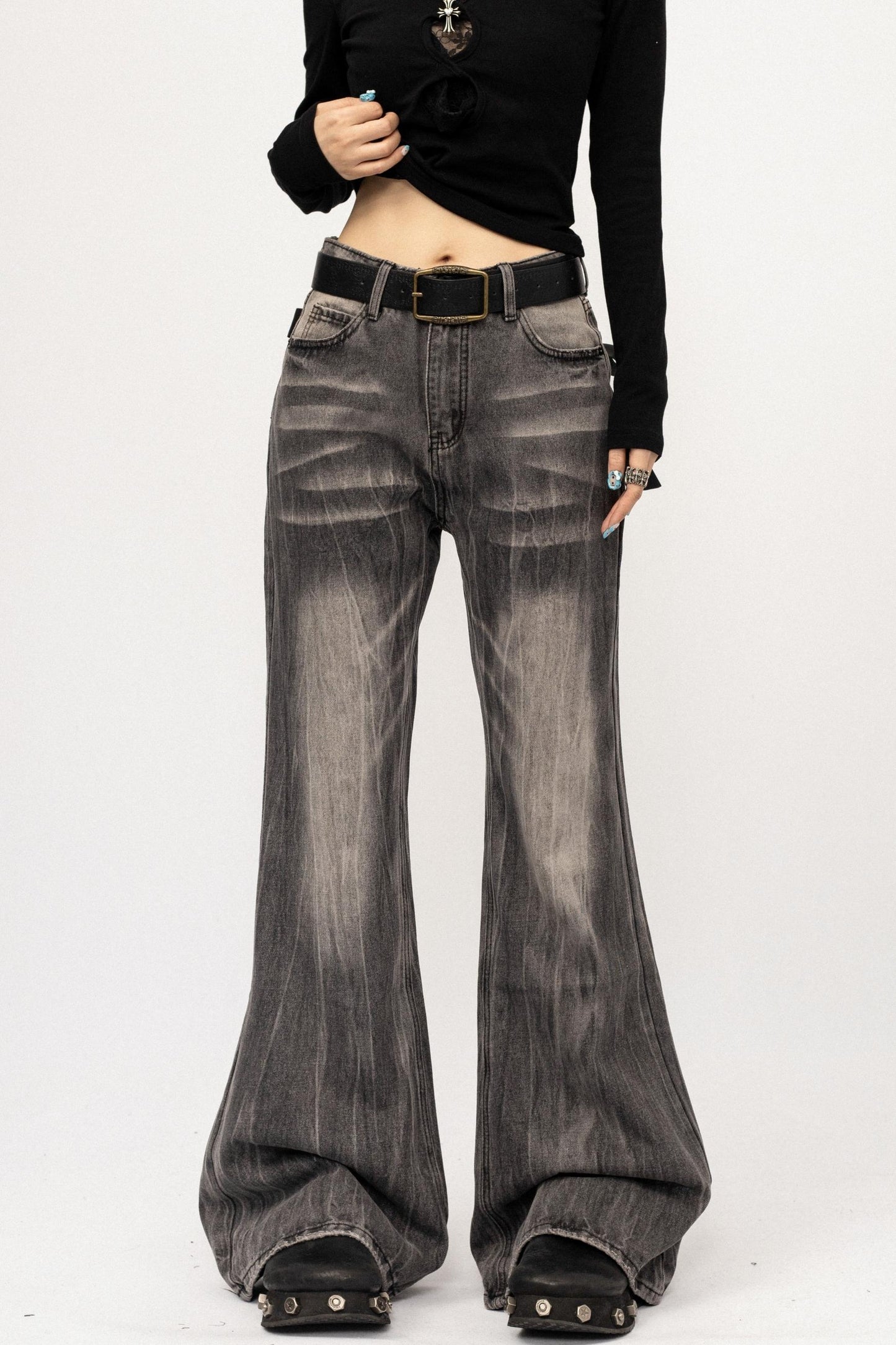 Retro Loose Drape Floor-length Pants