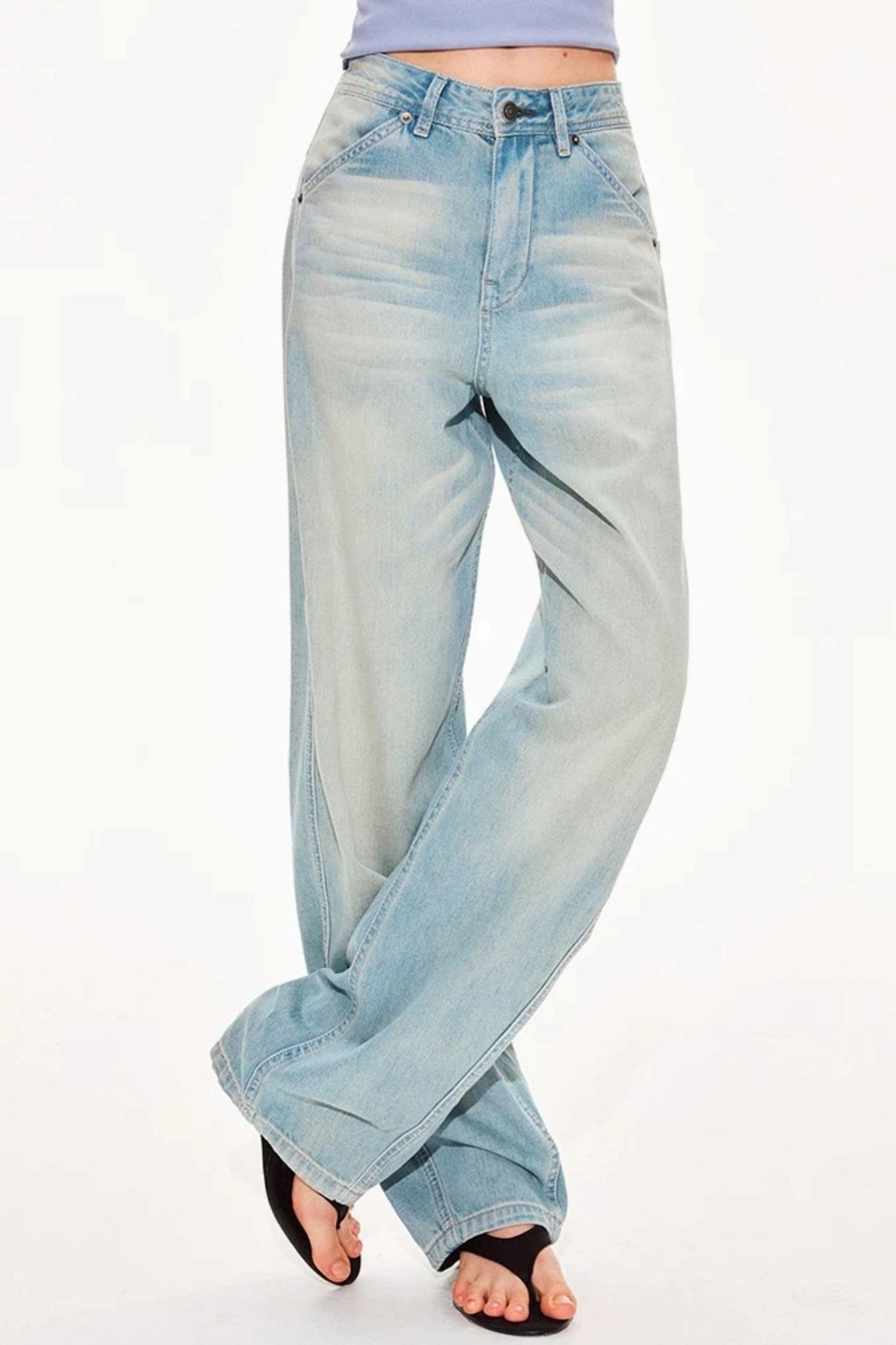 Vintage Distressed Scimitar Jeans