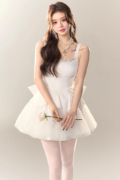 Swan Dance Mesh Panelled Slip Dress