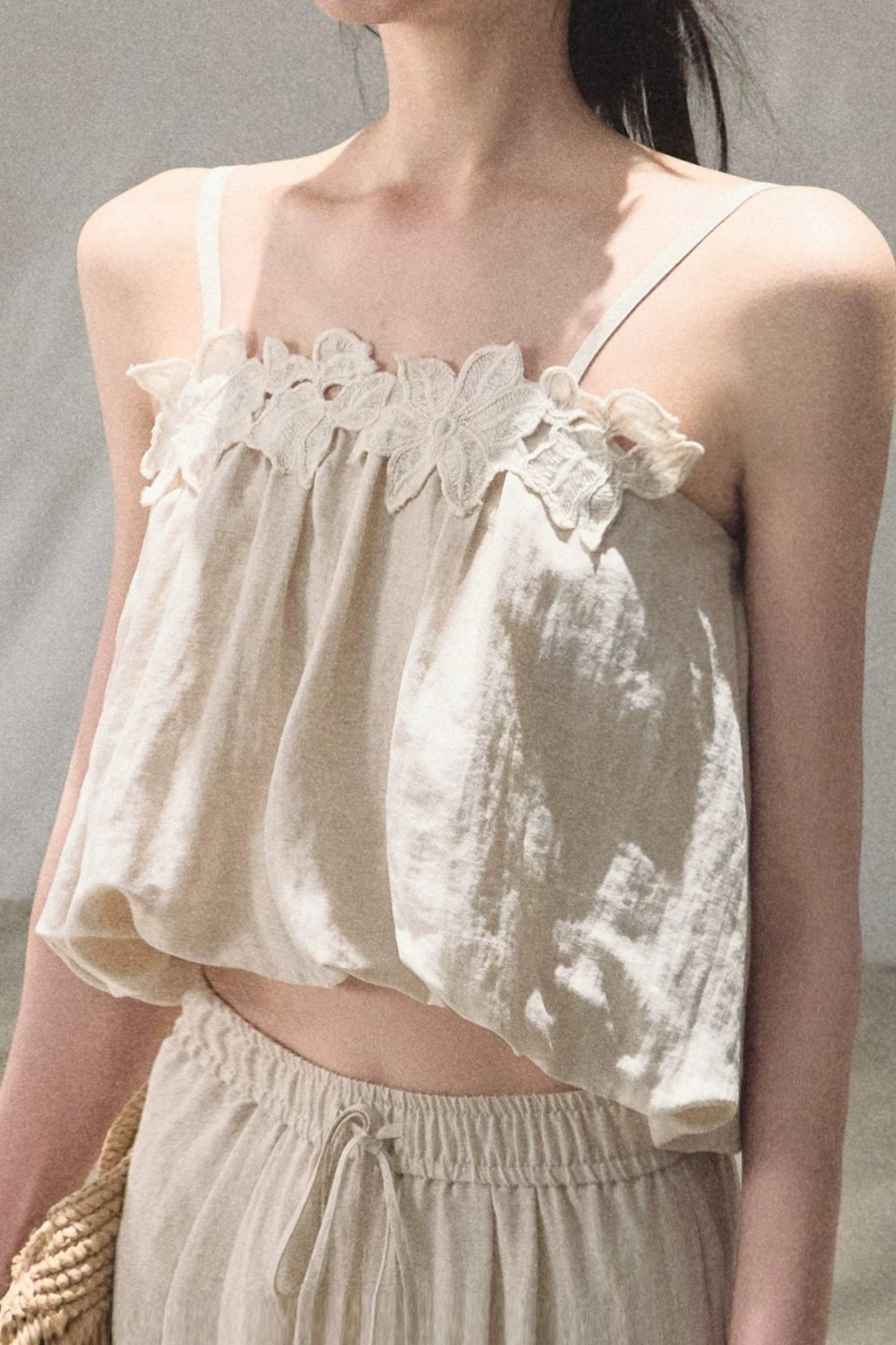 Lyocell-Leinen-Set aus Camisole und Hose