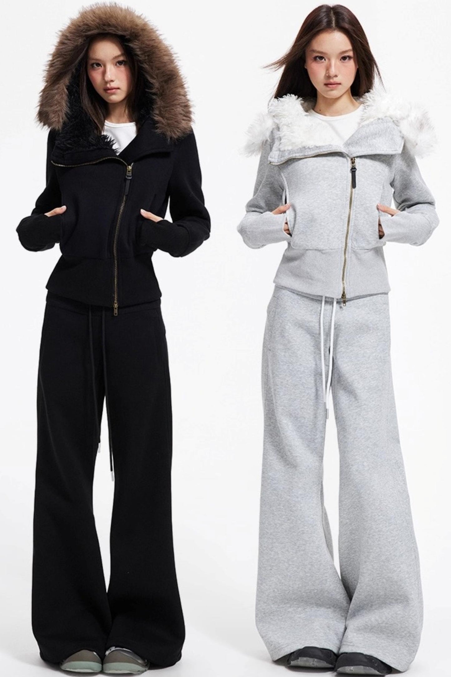 High Waist Wide Flared Sweatpants