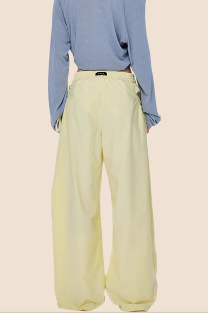 American Yellow Wide Leg Cargo Pants