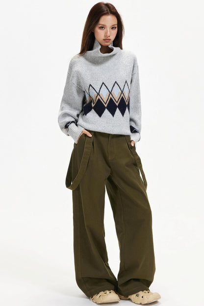 Color-Blocked Diamond Dress