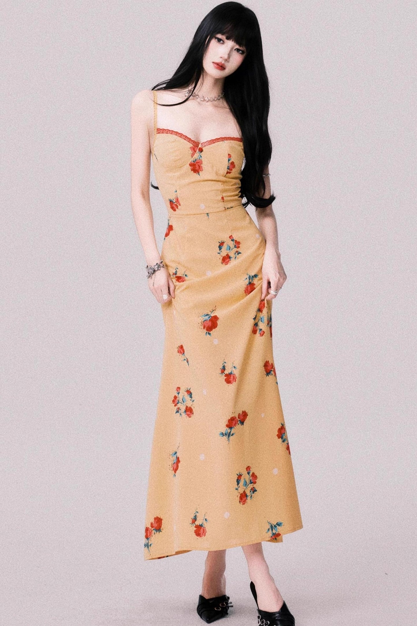 Twilight Floral Halter Dress