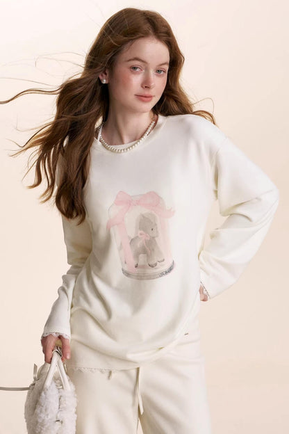 Hand-Painted Pony Print T-Shirt