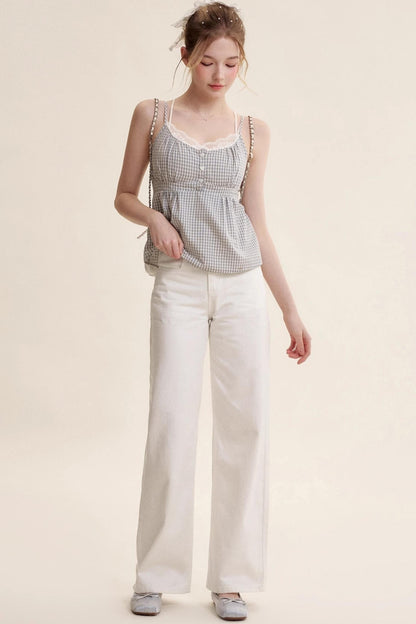 Patchwork Lace Camisole Set-Up