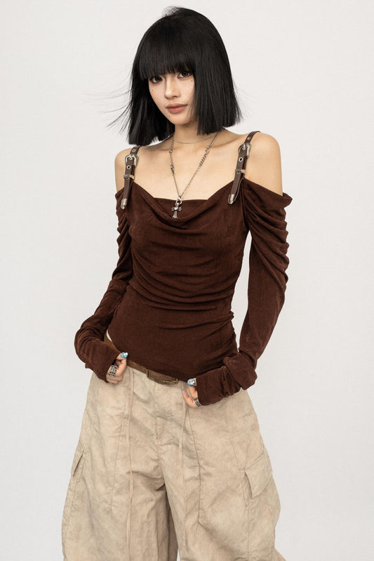 Swing Collar Mesh T-Shirt