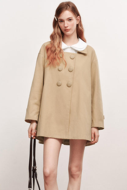 Square Bow Cape Coat