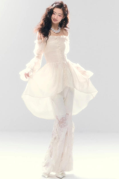 Misty French Ruched Dress