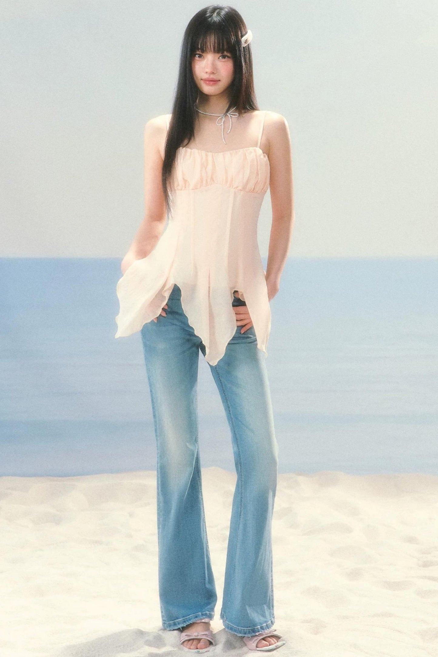 Irregular Hem Fishbone Camisole