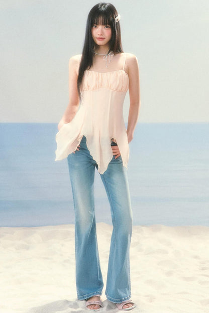 Irregular Hem Fishbone Camisole