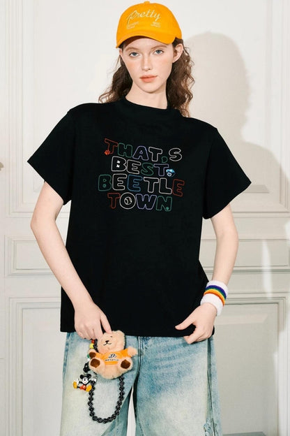 Vibrant High Neck Tee