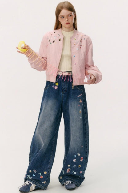 Printed Padded Flight Jacket