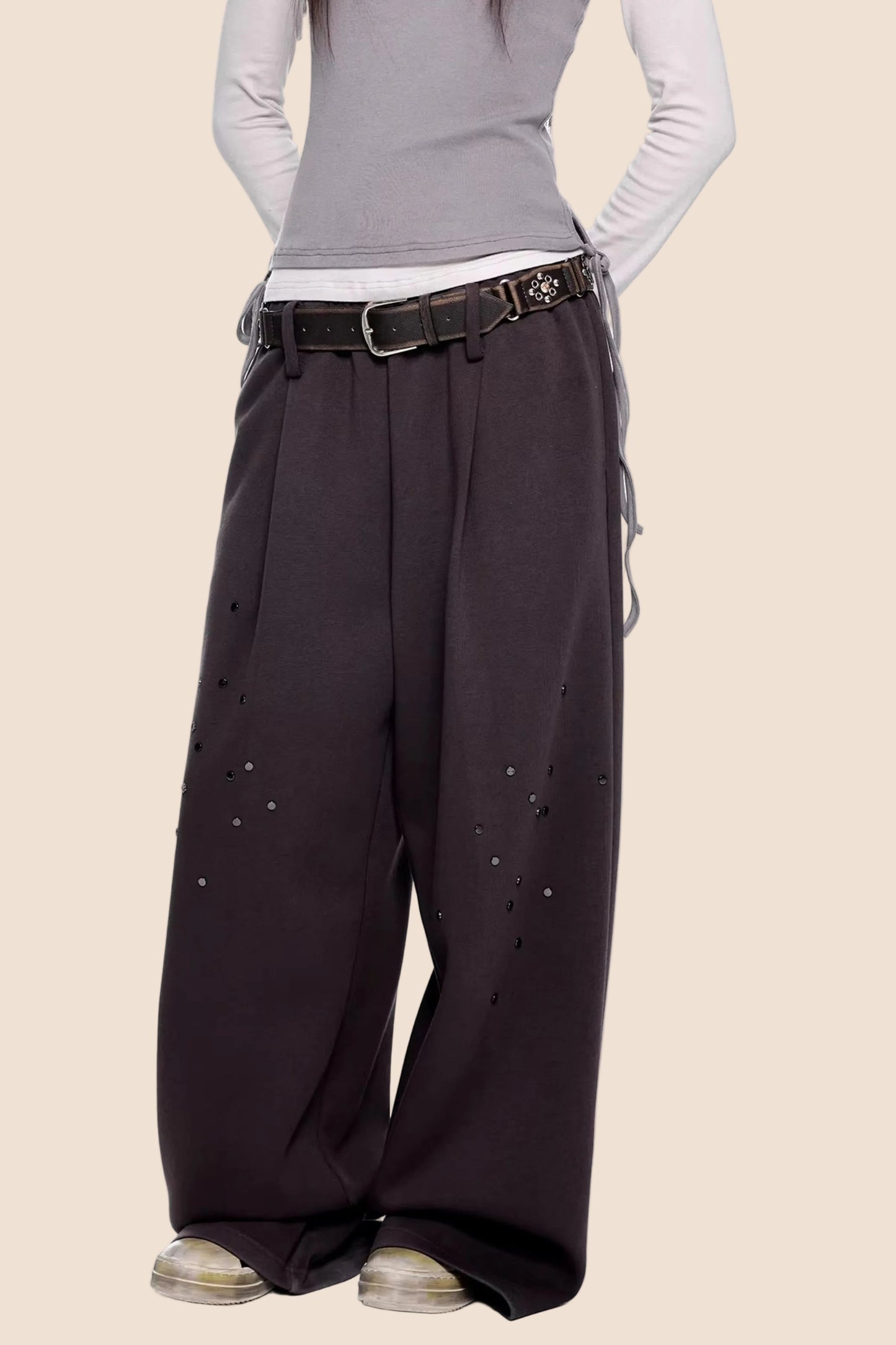 Rivet Retro Wide-Leg Pants Set-Up