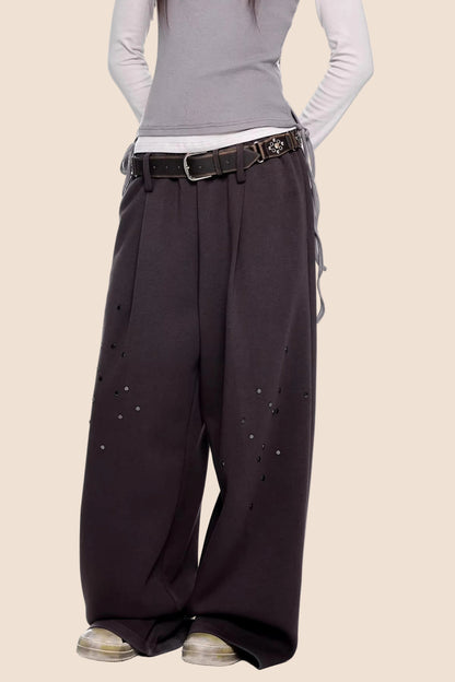 Rivet Retro Wide-Leg Pants Set-Up