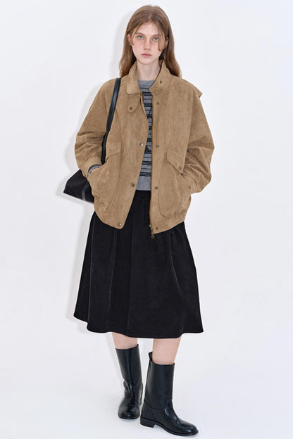 Retro Suede Quilted Jacket