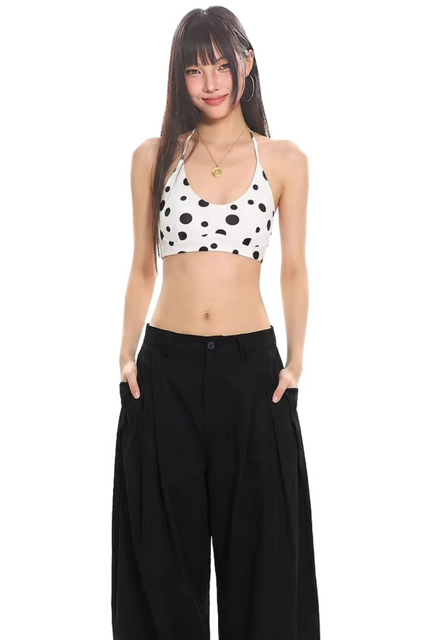Polka Dot Halter Neck Top