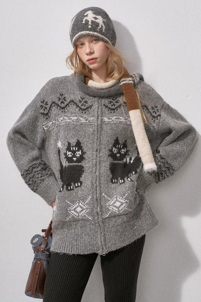 Noble Cat Knit Sweater