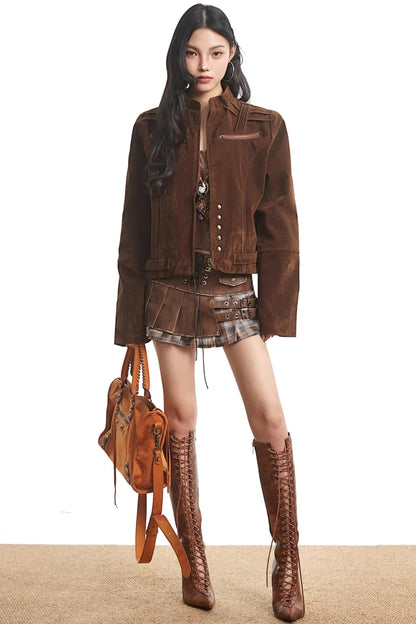 Retro Coffee Workwear Jacket