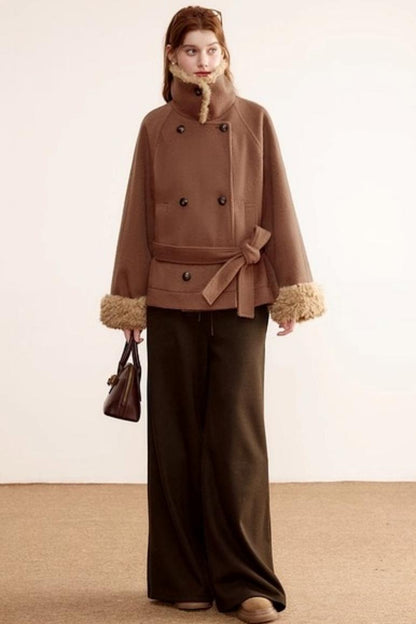 Fur Collar Woolen Coat